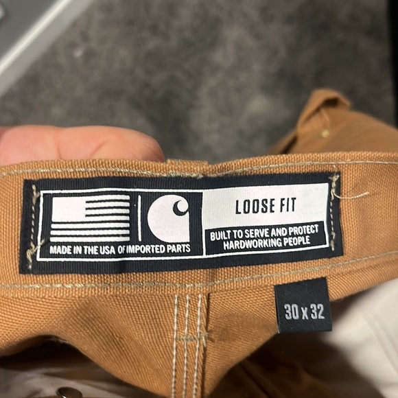 Men’s Carhartt Tan 30x32 Loose Fit Double Knee Pants - Picture 3 of 4